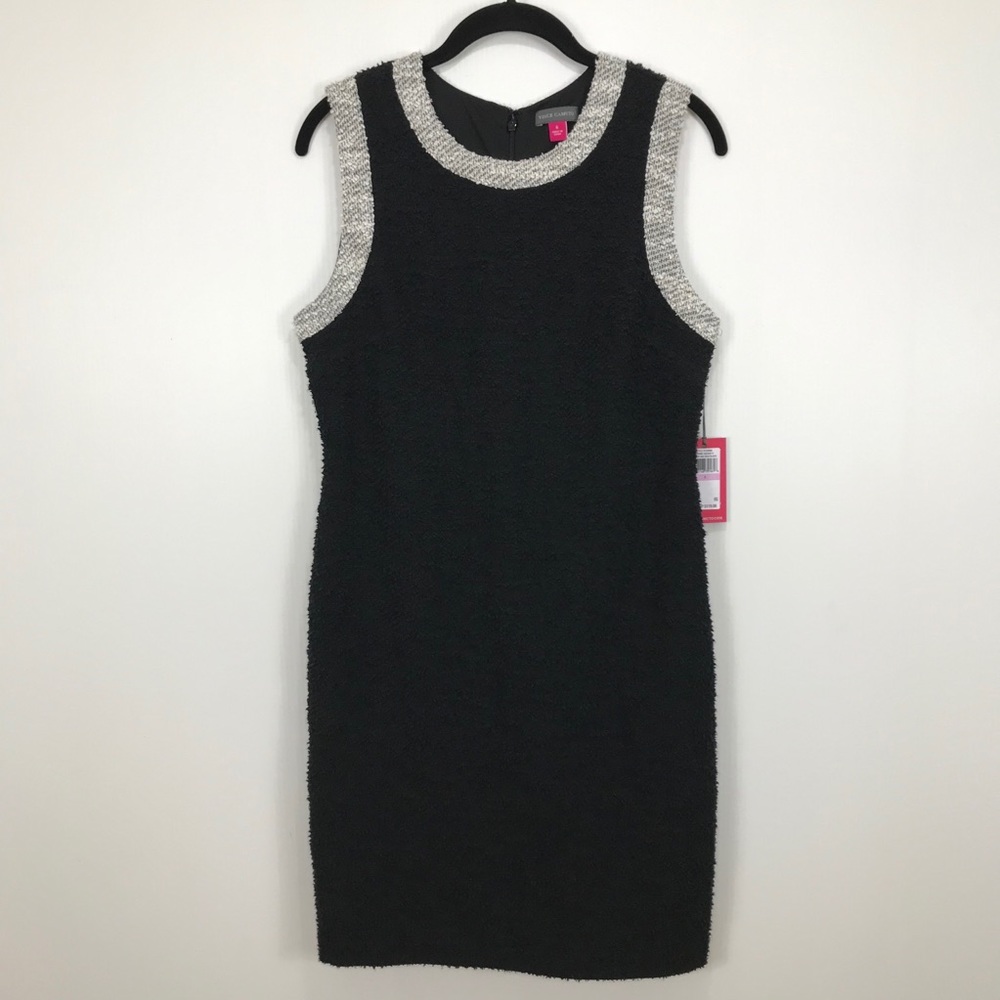 Vince Camuto Black Eyelash Tweed Dress Size 6